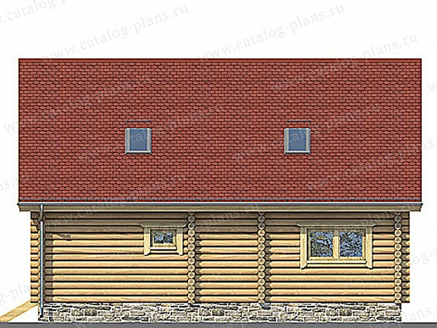 1018 - Небольшой дом из двойного бруса в классическом стиле