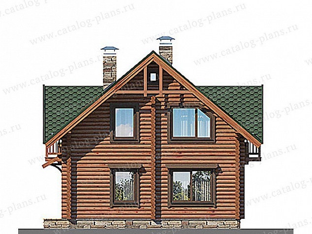 1187 - Уютный дом из двойного бруса в классическом стиле