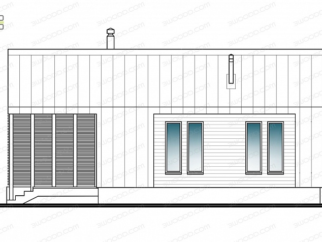 3053 - Модульный дом-барнхаус с двумя спальнями и лофтом