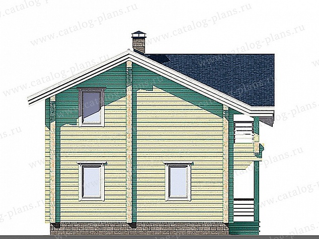 1310 - Небольшой стильный дом из двойного бруса