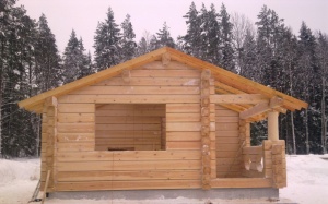 строительство деревянного дома зимой