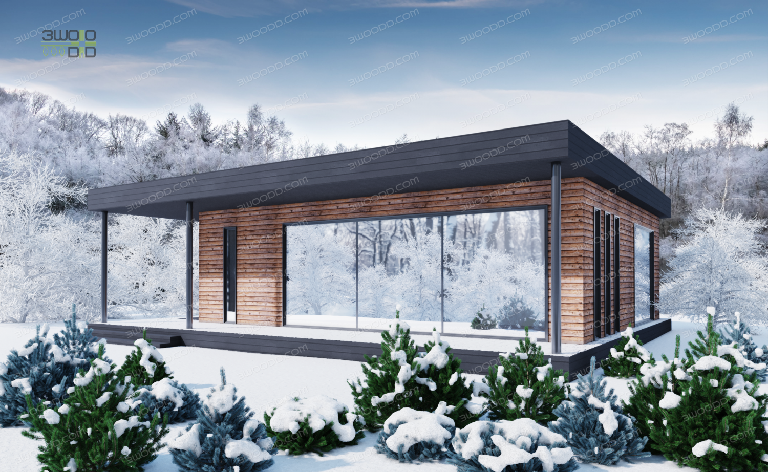 Финские дома с панорамными окнами