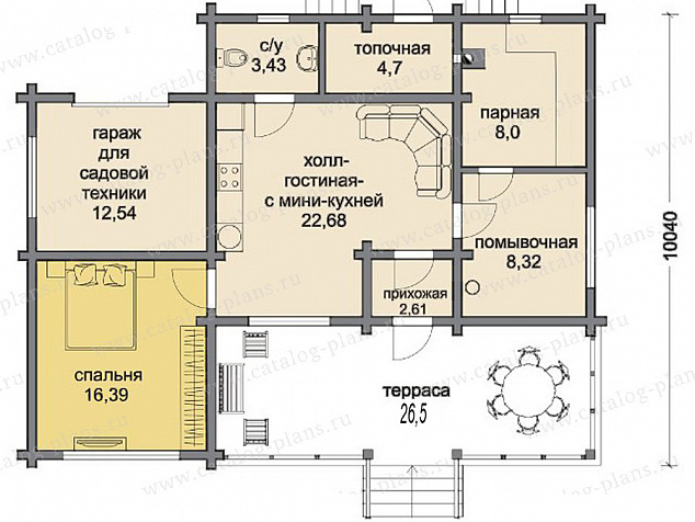 1309 - Каркасный дом-баня с оригинальным экстерьером