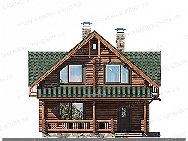 1187 - Уютный дом из клееного бруса в классическом стиле