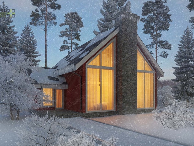 7123 - Финский каркасный дом с большой гостиной