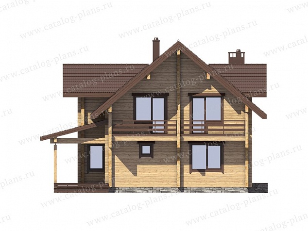 1378 - Комфортабельный двухэтажный дом из клееного бруса с гостевым блоком