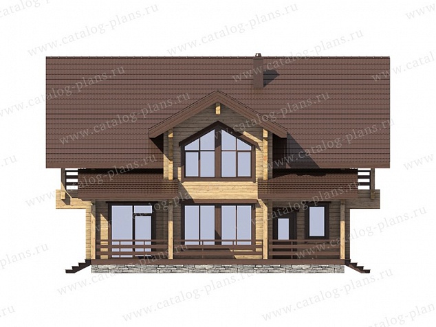 1378 - Комфортабельный двухэтажный дом из клееного бруса с гостевым блоком