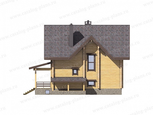 1371 - Трехэтажный дом из клееного бруса с цокольным этажом