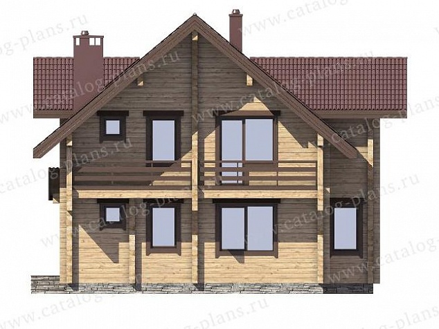 1373-2 - Комфортабельный двухэтажный дом из клееного бруса с пятью спальнями