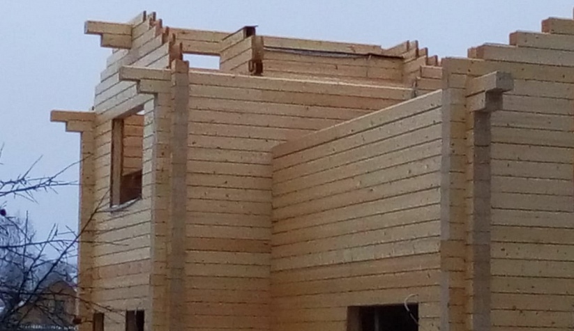 Строительство дома из двойного бруса по технологии 3WOODD с утеплением эковатой
