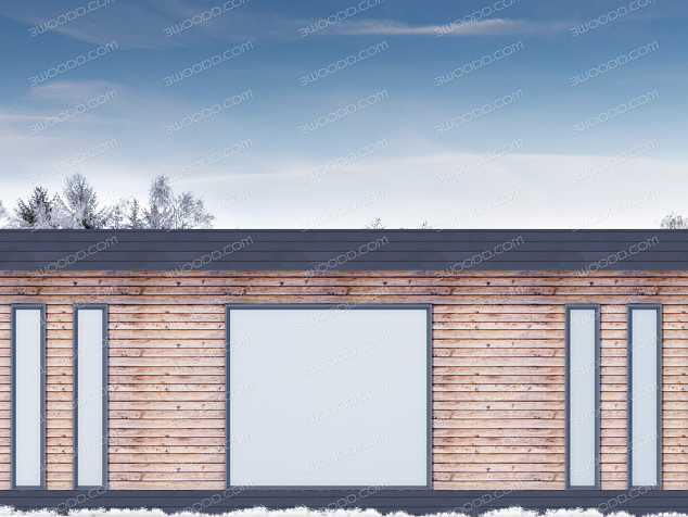 7557 - Одноэтажный каркасный дом с панорамными окнами