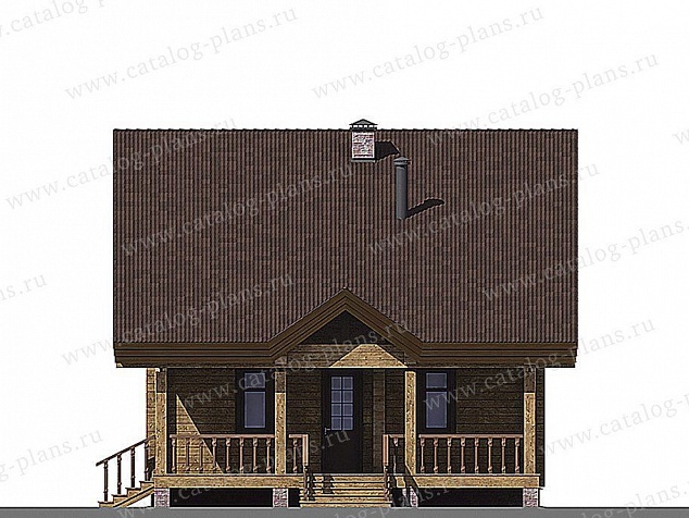 1233 - Функциональный дом из двойного бруса 3WOODD с огромной спальней