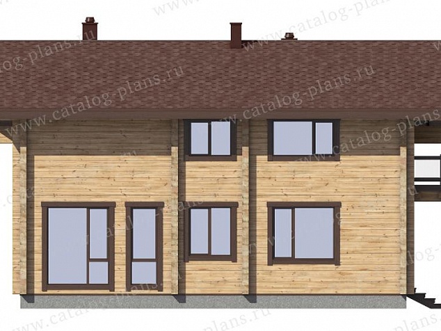1396 - Двухэтажный дом из клееного бруса для большой семьи