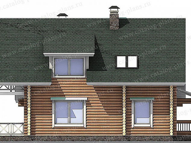 1190 - Загородный дом из двойного бруса 3WOODD с классическим внешним видом