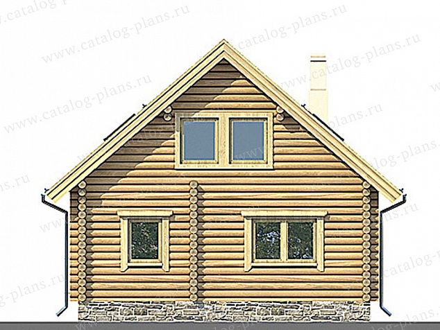 1018 - Небольшой дом из двойного бруса 3WOODD в классическом стиле