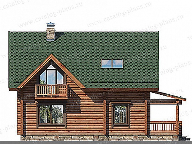 1187 - Уютный дом из двойного бруса 3WOODD в классическом стиле