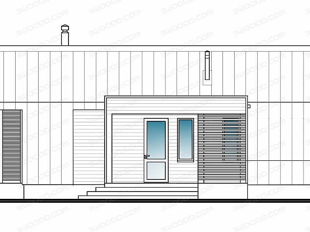 3075 - модульный дом-барнхаус с тремя спальнями и лофтом